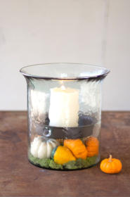 Giant Glass Candle Cylinder With Rustic Insert