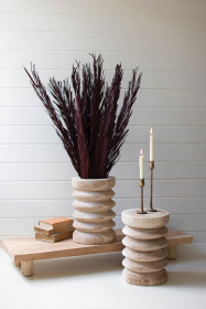 NATURAL WOODEN STOOL/PLANTER