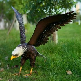 Bald Eagle Statue Outdoor Garden Sculpture Metal Yard Art Lawn Decorations,Large Eagle Figurines and Statues