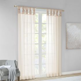 Twisted Tab Voile Sheer Window Pair