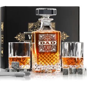 Whiskey Decanter Set with 2 Glasses, Great Valentine's Day Gift Ideas