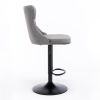 Furniture,Swivel Velvet Barstools Adjusatble Seat Height from 25-33 Inch,17.7 inch base, Modern Upholstered Bar Stools with Backs Comfortable Tufted f