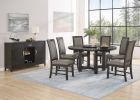 Beautiful Transitional 2pc Brown Upholstered Seat Back Cushion Dining Chair Set Wooden Furniture