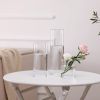 12 Pack Glass Cylinder Vase 4, 8,12 Inch Tall Clear Vases for Wedding Dinners Party Event Floating Hurricane Candle Holder Vase