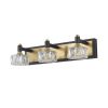 LED 3-Light Modern Crystal Bathroom Vanity Light Over Mirror Bath Wall Lighting Fixtures