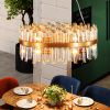 23.6 Inches Luxury Chandeliers Crystal Living Room Bedroom Decorative Lights Simple Modern Dining Room LED Lighting,for Home Decor (Bulbs Not Included