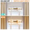 23.6 Inches Luxury Chandeliers Crystal Living Room Bedroom Decorative Lights Simple Modern Dining Room LED Lighting,for Home Decor (Bulbs Not Included