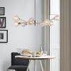 Modern Crystal Chandeliers, 9 Lights Chrome Chandelier for Living Room Bedroom, Dining Room Chandelier Over Table, Kitchen Light Fixtures(Bulbs Not In