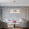 23.6 Inches Luxury Chandeliers Crystal Living Room Bedroom Decorative Lights Simple Modern Dining Room LED Lighting,for Home Decor (Bulbs Not Included