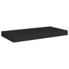 Floating Wall Shelves 4 pcs Black 19.7"x9.1"x1.5" MDF