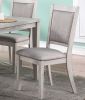 Contemporary Dining 6pc Set Table w 4x Side Chairs And Bench Natural Finish Padded Cushion Seats Chairs Rectangular Dining Table Dining Room Furniture