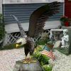 Bald Eagle Statue Outdoor Garden Sculpture Metal Yard Art Lawn Decorations,Large Eagle Figurines and Statues