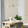 Modern Crystal Chandeliers, 9 Lights Chrome Chandelier for Living Room Bedroom, Dining Room Chandelier Over Table, Kitchen Light Fixtures(Bulbs Not In