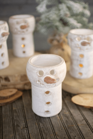 CLAY SNOWMAN LUMINARY