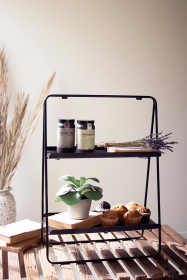 TWO TIERED RECTANGLE DISPLAY RACK