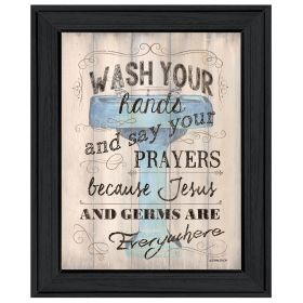 "Bathroom Humor" by Debbie DeWitt, Ready to Hang Framed Print, Black Frame