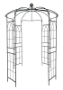 Metal Garden Arch Iron Garden Arbors Gazebo Dia81.3'' x 114.2'' High Birdcage Shape Pergola Pavilion for Wedding CeremonyOutdoor Black