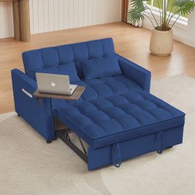 Blue Velvet Loveseat Sofa Bed