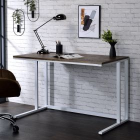 Walnut and White Writing Desk with USB Port