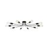 10 Light Sputnik Chandelier Black Ceiling Light Semi Flush Mount Light Ceiling Lamp