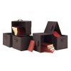 Capri Set of 6 Foldable Chocolate Fabric Baskets