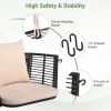 Single Person Hanging Seat with Woven Rattan Backrest for Backyard