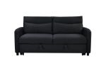 3 in 1 Convertible Sleeper Sofa Bed, Modern Fabric Loveseat Futon Sofa Couch w/Pullout Bed, Small Love Seat Lounge Sofa w/Reclining Backrest, Furnitur