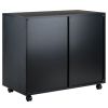 Halifax Wide Storage Cabinet; 5-Drawer; Black