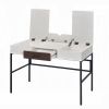 Natural and Black Writing Desk with USB Port