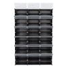 12-Tier Portable 72 Pair Shoe Rack Organizer 36 Grids Tower Shelf Storage Cabinet Stand Expandable for Heels, Boots, Slippers, Black