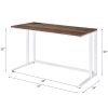 Walnut and White Writing Desk with USB Port