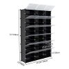 12-Tier Portable 72 Pair Shoe Rack Organizer 36 Grids Tower Shelf Storage Cabinet Stand Expandable for Heels, Boots, Slippers, Black