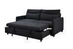 3 in 1 Convertible Sleeper Sofa Bed, Modern Fabric Loveseat Futon Sofa Couch w/Pullout Bed, Small Love Seat Lounge Sofa w/Reclining Backrest, Furnitur