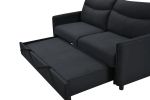 3 in 1 Convertible Sleeper Sofa Bed, Modern Fabric Loveseat Futon Sofa Couch w/Pullout Bed, Small Love Seat Lounge Sofa w/Reclining Backrest, Furnitur