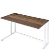 Walnut and White Writing Desk with USB Port