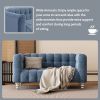 Modern 3-piece sofa set with solid wood legs, buttoned tufted backrest, Dutch fleece upholstered sofa set including three-seater sofa, double seat and