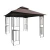 10x10 Outdoor Patio Gazebo Canopy Tent With Ventilated Double Roof And Mosquito net(Detachable Mesh Screen On All Sides),Suitable for Lawn, Garden, Ba