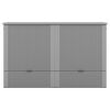 Queen Size Murphy Bed Wall Bed with drawer and a set of Sockets & USB Ports, Pulley Structure Design, Gray