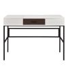 Natural and Black Writing Desk with USB Port