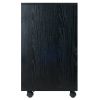 Halifax Wide Storage Cabinet; 5-Drawer; Black