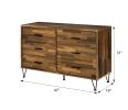 Walnut 6-Drawer Dresser