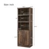 Full Size Half Self-Close and Open Murphy Bed with 2 Side Cabinet Storage Shelf, Cabinet Space-Saving Bed Perfect for Guest Room, Bed Room, Guest Room