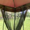 10x10 Outdoor Patio Gazebo Canopy Tent With Ventilated Double Roof And Mosquito net(Detachable Mesh Screen On All Sides),Suitable for Lawn, Garden, Ba