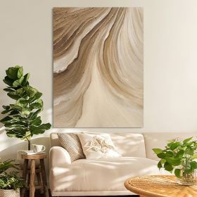 Hand Painted Oil Painting Time River Art Boho Wall Art Brown Abstract Minimalist Wall Art Painting Living Room Wall Decor 3D Texture Art Canvas Oil Pa (style: 1, size: 50x70cm)