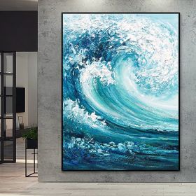 Modern Oil Painting On Canvas Abstract Oil Painting Seascape Hand Painted Large Wall Art For Home Decor (style: 1, size: 50x70cm)