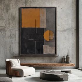 Figure Wall Art Abstract Oil Painting Hand Painted Minimalist Wall Art  Abstract Textured Shapes (style: 1, size: 50x70cm)