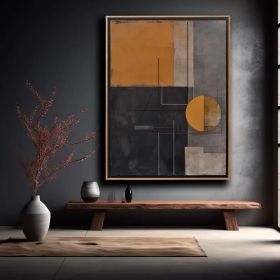 Figure Wall Art Abstract Oil Painting Hand Painted Minimalist Wall Art  Abstract Textured Shapes (style: 1, size: 60x90cm)