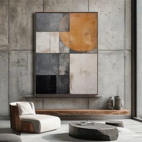 Modern Geometric Abstract Figure Wall Art – abstract art geometric wall art modern art Hand Painted Oil Painting (style: 1, size: 100x150cm)