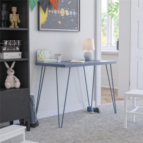 retro computer desk (Color: Blue, Material: Metal, paper, PB, powder coating)