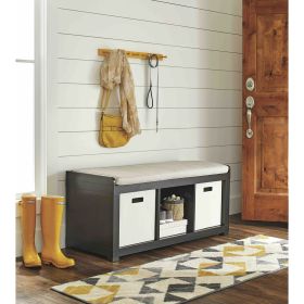 3 Cube Storage Bench; Black; Espresso; Rustic Gray; Weathered; White (Color: Espresso)